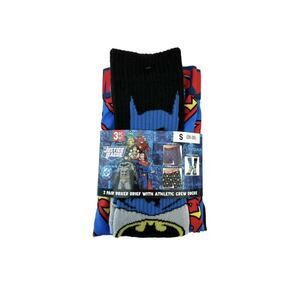 Justice League Men's Character 2-Pack Boxer Brief and Crew Sock Set Size S
